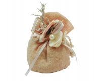 Bomboniere Matrimonio Linea Mare Sacchetto Rosa Conchiglie Perlina