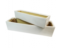 Vaschetta Bianca Ceramica S/2 Ceramica Decorazioni Addobbi Composizione Floreale