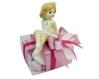 Bomboniere Comunione Bimba Scatolina Applicazione Ballerina Seduta