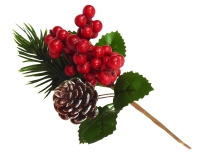 Pick Pigna Bacche Pz 12 Decorazione Addobbi Natale