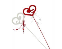 Pick Cuore 2 Cuori Bicolor Pz 12 Decorazione Festa Innamorati Mamma