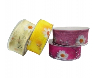 Nastro Decofibra Margherita Mm 40 Mt 25 Decorazioni Primavera Pasqua
