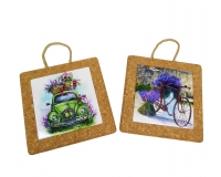 Sottopentola Sughero Lavanda Decorazioni Bomboniere Fai Da Te Primavera Pasqua