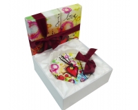 Bomboniere Orologio Ceramica Cuore D 20 Scatola Decorata Matrimonio