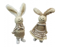 Coniglio Vestito Lana H 22 Umanizzato Decorazioni Primavera Pasqua