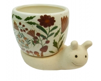 Vaso Lumaca Brown Piccolo Decorazione Primavera Pasqua
