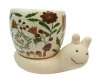 Vaso Lumaca Brown Grande Decorazione Primavera Pasqua