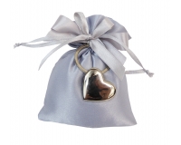 Bomboniere Matrimonio Sacchetto Grigio Applicazione Cuore