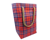 Busta Tartan Cuba 35x13x35+5 Pz 10 Decorazioni Natale