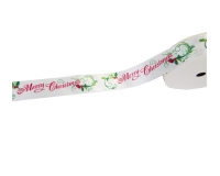 Nastro Tessuto Merry Christmas Mm 25 Mt 15 Decorazioni Addobbi Natale