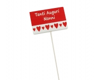 Pick Nonni Pz 12 Cuoricini Decorazioni Addobbi Festeggiamenti