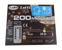 Luci 200 Led Mt 20 Batterie Telecomando Decorazioni Addobbi Natale