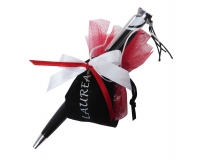 Bomboniere Laurea Sacchetto Tulle Penna Nero