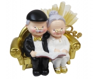 Bomboniere Matrimonio Nozze Oro Divano Sposi Nonni