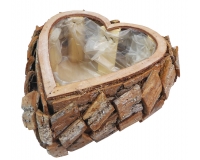 Cesto Cuore Corteccia Piccolo Decorazione Composizione Floreale San Valentino