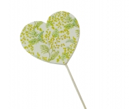 Pick Cuore Mimosa Pz 12 Decorativo Composizione Creativa