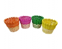 Cesto Listelle Color D 18 H 15 Decorazioni Primavera Pasqua