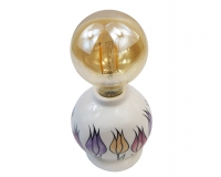 Lampada Tulipani 10x8,6x18,8 Decorazioni Addobbi Primavera Pasqua