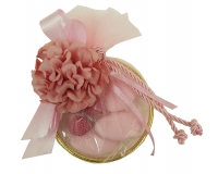 Bomboniere Matrimonio Tulle Anello Ortensia Rosa Artificiale