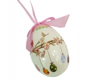 Uovo Decorato Cm 12 Da Appendere Addobbi Primavera Pasqua