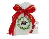 Bomboniere Laurea Sacchetto Tag Tocco Alloro Coccinelle