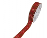 Nastro Tartan Lamè Mm 25 Mt 20 Decorazioni Addobbi Natale
