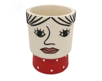 Vaso Testa Picasso D. 12 H. 16,5 Art Deco Composizione Floreale