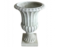 Coppa Impero 39x39 H 62 Resina Colorata Decorazioni Composizione Floreale