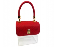 Borsetta Plexy Ecopelle 16x18x10 San Valentino Festa Mamma Addobbi