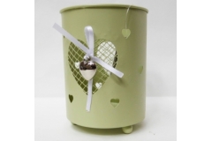 Vasetto In Latta Con Cuori 11cm