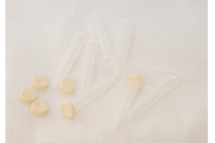 100 Fialette In Plastica Trasparente Con Tappo Da 8 Cm