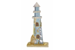 Faro Di Cartapesta Per Decoro Mare H 29 Cm
