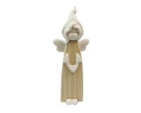 Angelo Porcellana/legno Cm 27.5 Decorazioni Comunione Cresima