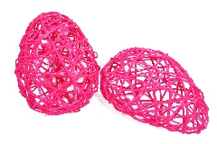 Pz 10 Uovo Rattan Cm 10 Decorazione Primavera/pasqua