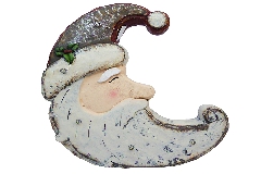 Babbo Natale Mezza Luna C/led Cm 38