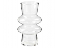 Vaso Fisarmonica D 8,5 H 20 Trasparente Decorazioni Composizione Floreale