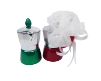 Bomboniera Matrimonio Nozze Sacchetto Mr E Mrs Caffettiera Colorata