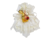 Bomboniera Comunione Cresima Sacchetto Raso Tulle Folletto