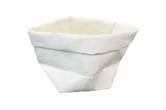 Sacchetto Rigido Confettata Grande Bianco 12x12x15 Cm