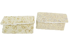 Bustina Cuori Lamè Pz 10 Sacchetto 11x8 Cm Bomboniere Anniversari