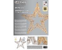 Stella Metallo 3500 Micro Led D 75 Addobbi Natalizi