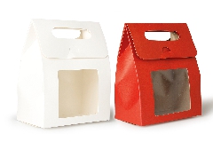 Pz 20 Busta Scatola Con Finestra 19,5x13.5x8 Cm Confezionamento Regalo