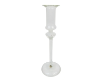 Candeliere Vetro D. 8,5 H. 25 Decorazione Matrimonio Nozze