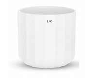 Vaso Ceramica Daisy Bianco D 24,5 H 24 Decorazioni Composizione Floreale