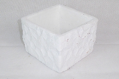 Vaso Quadro GEO 12,5x12,5x10,5 Cm Di Gesso Colorato Sagomato