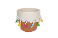 Vaso Peru Medio Con Nappine D. 9,5 H 12,5