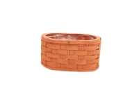 Cesto Ovale Legno Intrecciato S/2 Decorazione Pasqua
