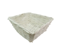 Cesto Quadro Bianco 22x22 Decorazione Composizione Floreale