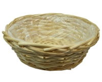 Cesto B/treccia Basso D. 28 Vimini Composizione Floreale