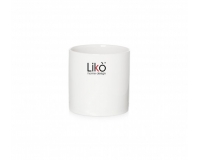 Mini Cilindro Ceramica Bianca D 6,5 H 6 Composizione Floreale